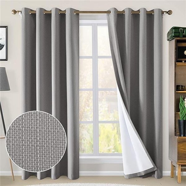 Duck River Duck River BERGY-12 -15509 96 in. Beya Point Curtain Panel; Grey - Set of 2 BERGY=12 /15509